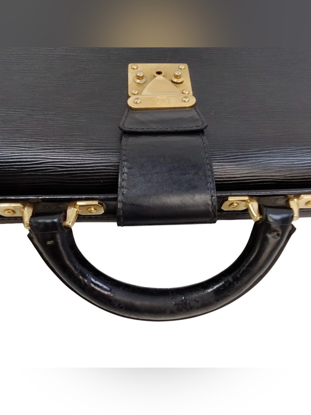 Louis Vuitton Black Epi Leather Serviette Fermoir Briefcase - Picture 3 of 11